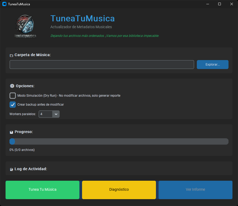 Interfaz Gráfica de TuneaTuMusica